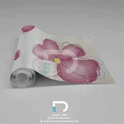 کاغذ دیواری دخترانه - پشت چسبدار - طرح جدید گل دار
