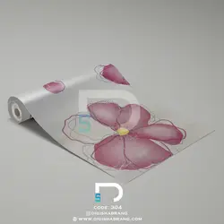 کاغذ دیواری دخترانه - پشت چسبدار - طرح جدید گل دار