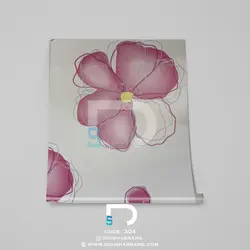 کاغذ دیواری دخترانه - پشت چسبدار - طرح جدید گل دار