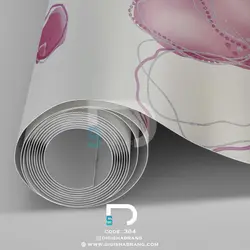 کاغذ دیواری دخترانه - پشت چسبدار - طرح جدید گل دار