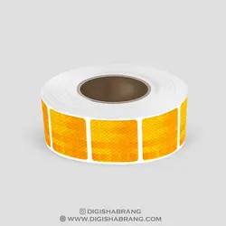 نوار شبرنگ لقمه ای چینی زرد (5cm*45m)