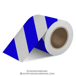 شبرنگ نواری طرح دار - شبرنگ اضطراری آبی و سفید - دیجی شبرنگ