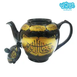 قوری چینی مشکی باطرح هیهات من الذله کد005