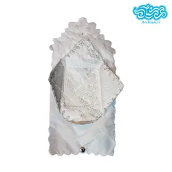 جانماز کیفی دکمه دار سفید کد 024