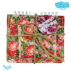 جانماز و دفترچه یادداشت باجلد پارچه ای کد002