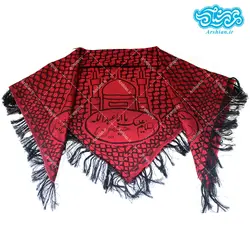 چفیه طرح عربی ذکردار قرمز