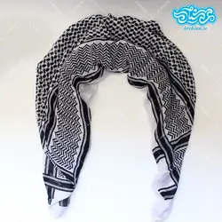 چفیه طرح عربی مدل فلسطینی مشکی