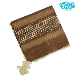 چفیه عربی قهوه ای زرد کد 019