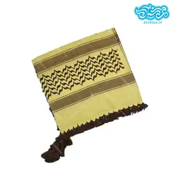 چفیه عربی زرد قهوه ای کد 013