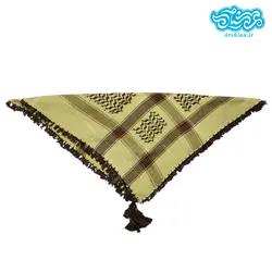 چفیه عربی زرد قهوه ای کد 013
