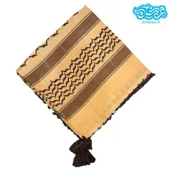 چفیه عربی نارنجی قهوه ای کد 007