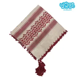 چفیه عربی استخوانی قرمز کد 006
