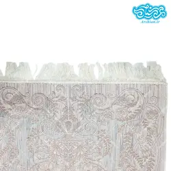 سجاده مخمل طرح فرش آبی زمینه کرم کد 010