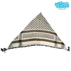 چفیه عربی قهوه ای کرم کد 002