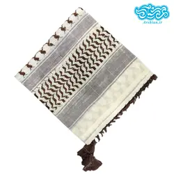 چفیه عربی قهوه ای کرم کد 002