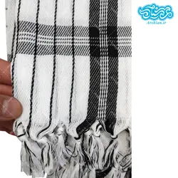 چفیه نخی سفیدرنگ طرح ایرانی کد003