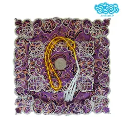 جانماز ترمه براق 30 سانتی متری دو تکه بنفش