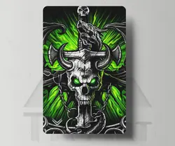 استیکر کارت اسکلت سبز