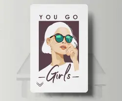 استیکر کارت you go girls