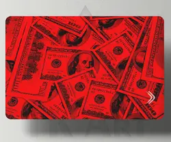 استیکر کارت دلار قرمز