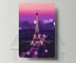 برچسب کارت طرح فانتزی برج ایفل