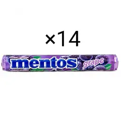 آبنبات منتوس انگور خوشبو کننده 14 عددی ( Mentos )