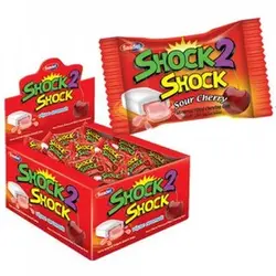 آدامس شوک 100 عددی با طعم گیلاس  ( Shock 2 shock sour )