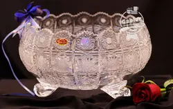 کاسه بزرگ سه پایه کریستال بوهمیا مدل پی کی ( pk )