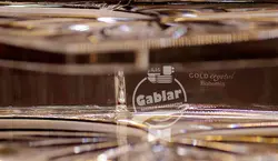 جادستمالی بی پایه کریستال گلد بوهمیا مدل خطی