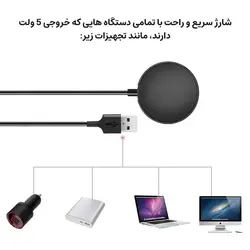 شارژر ساعت هوشمند سامسونگ گلکسی واچ 4 / 4 کلاسیک - کوشاجانبی