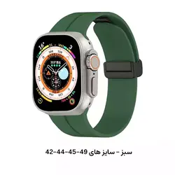 بند سیلیکون مگنت اپل واچ سایز 42-44-45-49 تمام سری ها اصلی