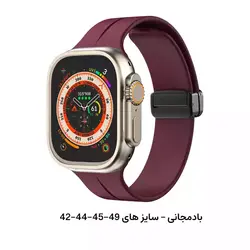 بند سیلیکون مگنت اپل واچ سایز 42-44-45-49 تمام سری ها اصلی