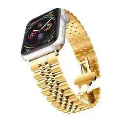 بند فلزی اپل واچ سایز 38/41/42 طرح رولکس 5 مهره تنوع رنگبندی