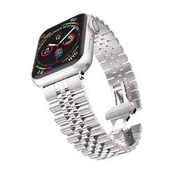 بند فلزی اپل واچ سایز 38/41/42 طرح رولکس 5 مهره تنوع رنگبندی