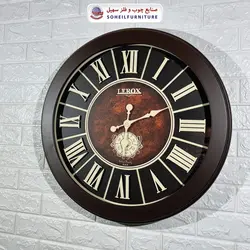 ساعت دیواری چوبی اعداد یونانی مدل 6010 سهیل (ساعت دیواری با اعداد رومی)