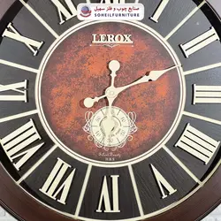 ساعت دیواری چوبی اعداد یونانی مدل 6010 سهیل (ساعت دیواری با اعداد رومی)