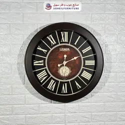 ساعت دیواری چوبی اعداد یونانی مدل 6010 سهیل (ساعت دیواری با اعداد رومی)