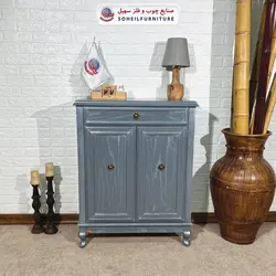 جاکفشی چوب و MDF کشو دار مدل 132 سهیل (روکش طبیعی چوب بلوط)