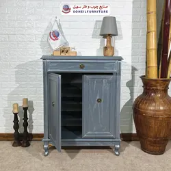 جاکفشی چوب و MDF کشو دار مدل 132 سهیل (روکش طبیعی چوب بلوط)