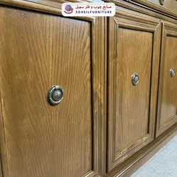آینه کنسول چوبی سلطنتی کلاسیک مدل 132 سهیل(روکش طبیعی چوب بلوط)