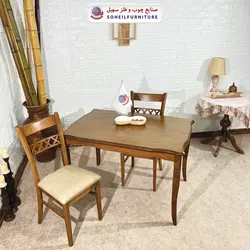 میز ناهارخوری چوبی 4نفره و 6نفره مدل ویکتوریا سهیل (چوب سوپر راش گرجستان)
