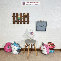 میز جلومبل-بغل مبل مدل میز کودک گرد کوچک چوب و MDF سهیل