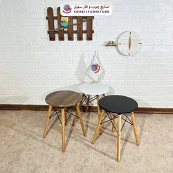 میز جلومبل-بغل مبل مدل میز کودک گرد کوچک چوب و MDF سهیل