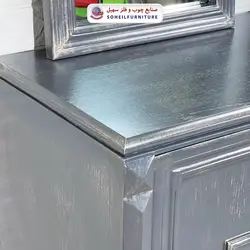 آینه کنسول چوبی مدرن مدل 130 سهیل(روکش طبیعی چوب بلوط)