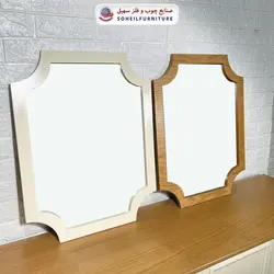 آینه کنسول چوبی مدرن مدل 141 سهیل(روکش طبیعی چوب بلوط)