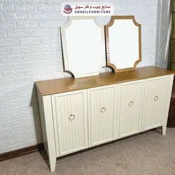 آینه کنسول چوبی مدرن مدل 141 سهیل(روکش طبیعی چوب بلوط)