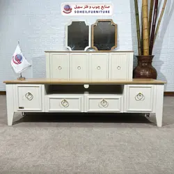 آینه کنسول چوبی مدرن مدل 141 سهیل(روکش طبیعی چوب بلوط)