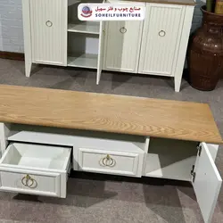 آینه کنسول چوبی مدرن مدل 141 سهیل(روکش طبیعی چوب بلوط)