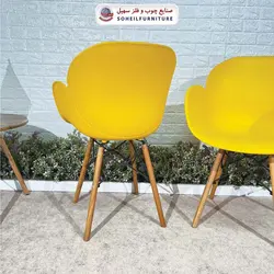 صندلی چوبی ایفلی مدرن مدل صدف دسته دار سهیل (صندلی فایبرگلاس نشکن)