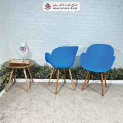 صندلی چوبی ایفلی مدرن مدل صدف دسته دار سهیل (صندلی فایبرگلاس نشکن)